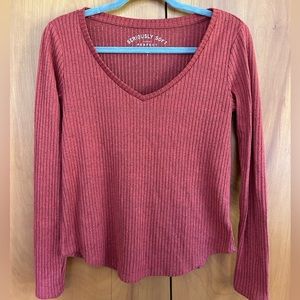 Aeropostale Seriously Soft Long Sleeve V-Neck